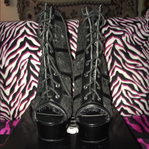 Lapdance Open Toe Ankle Booties - Picture 2 of 3